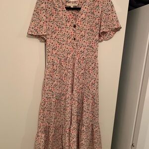 Monteau Pink and Blue Floral Dress